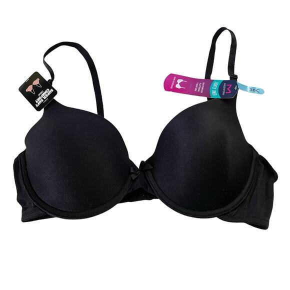 Maidenform Womens Bra Size 36C Lightly Lined Demi T Shirt Bra Underwire Black - Picture 3 of 12